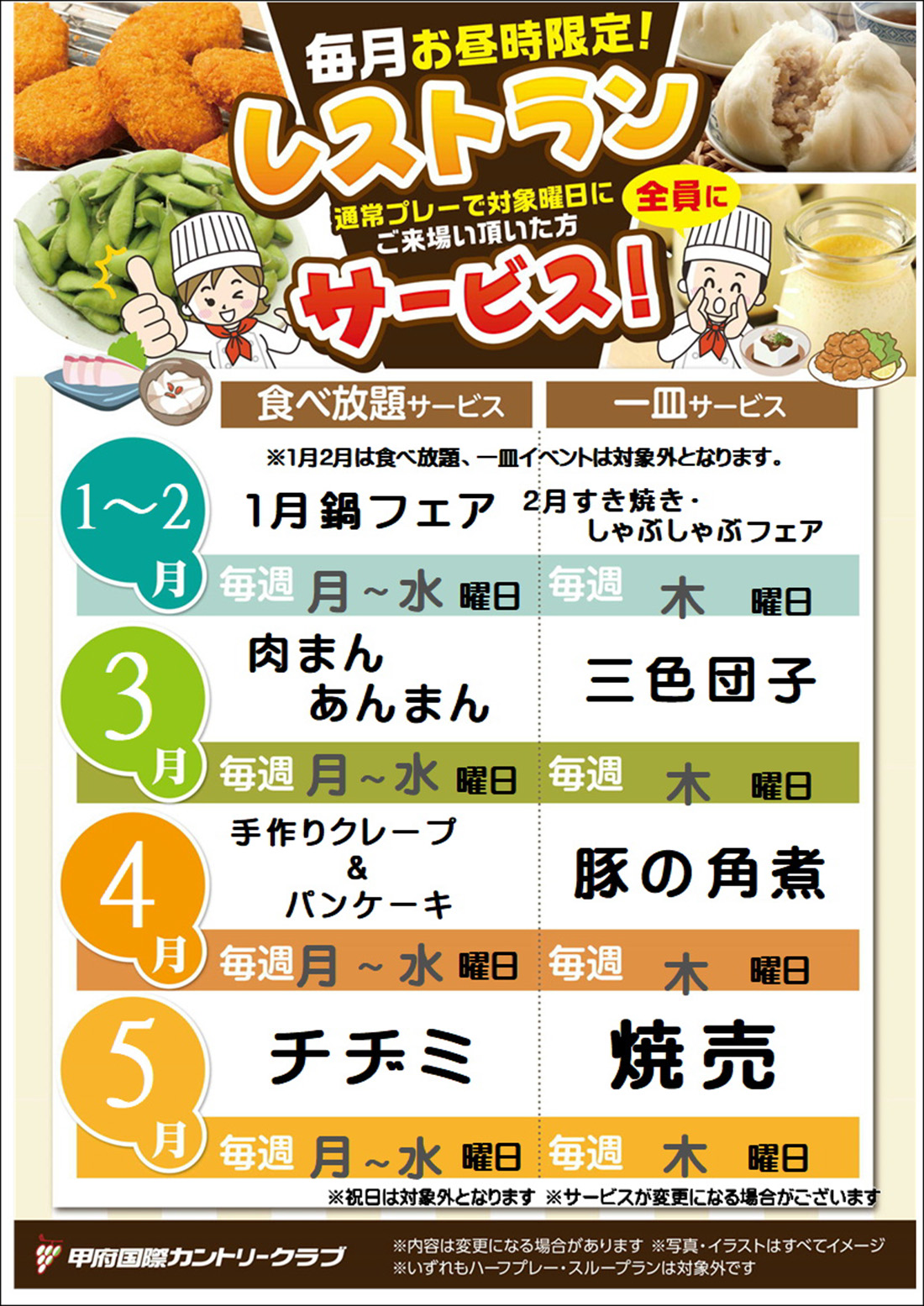 昼サービス1月～5月